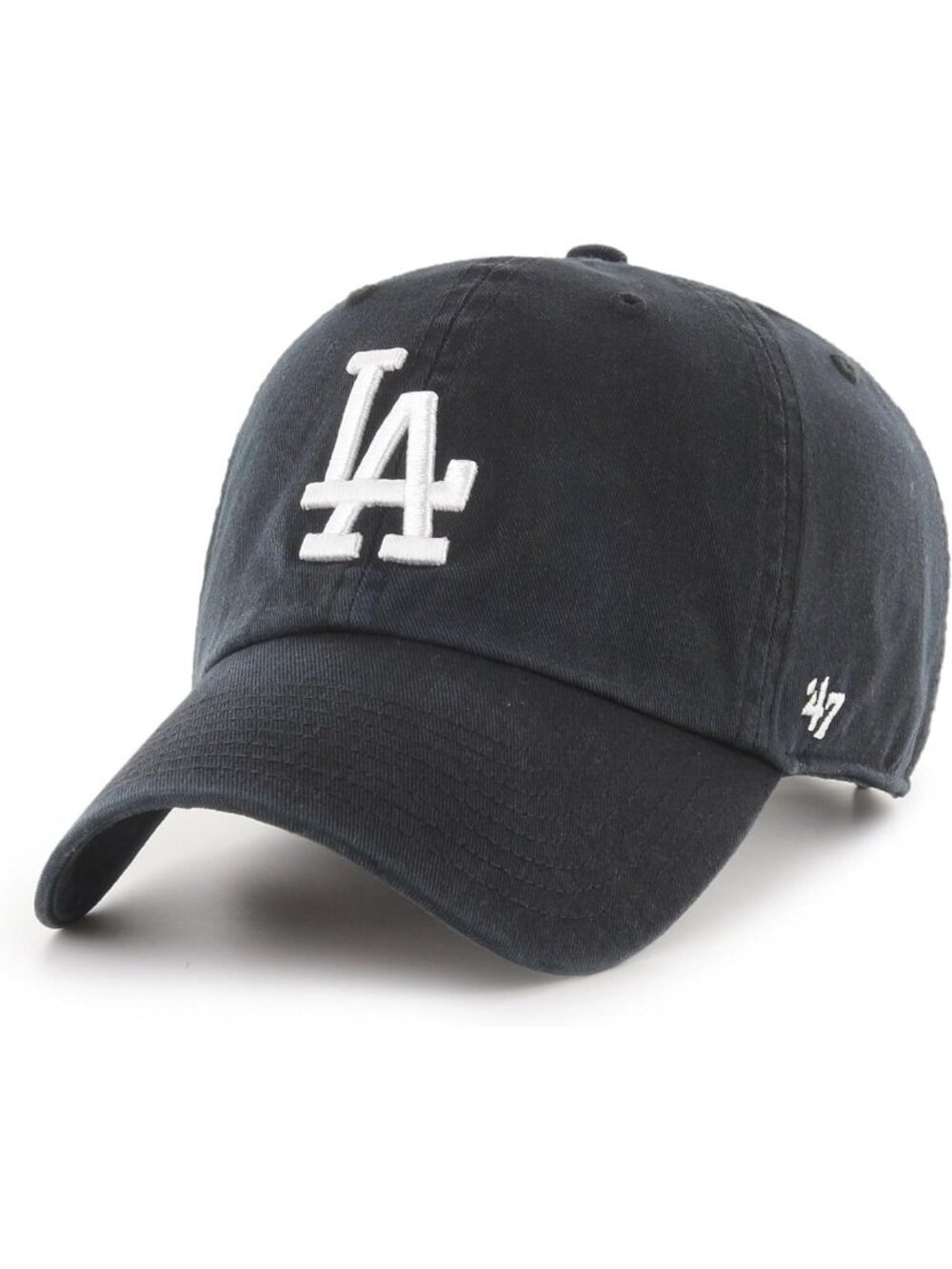 Adjustable Black & White Baseball Cap - Clean Up Style, One Size Fits All